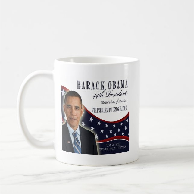 Barack Obama Einweihungs-GedenkTasse 2013 Tasse (Links)