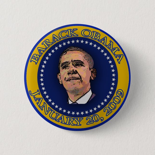 Barack Obama Einweihungs-Siegel-Andenken Button (Vorderseite)