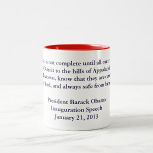 Barack Obama Einweihungsrede 2013 Zweifarbige Tasse