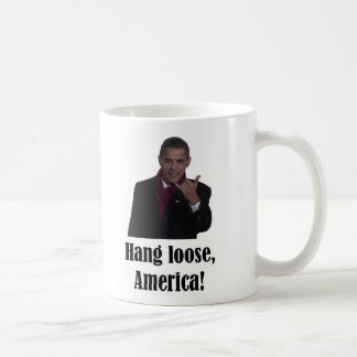 Barack Obama Fall löst, Zeichen Amerikas Shaka Tasse