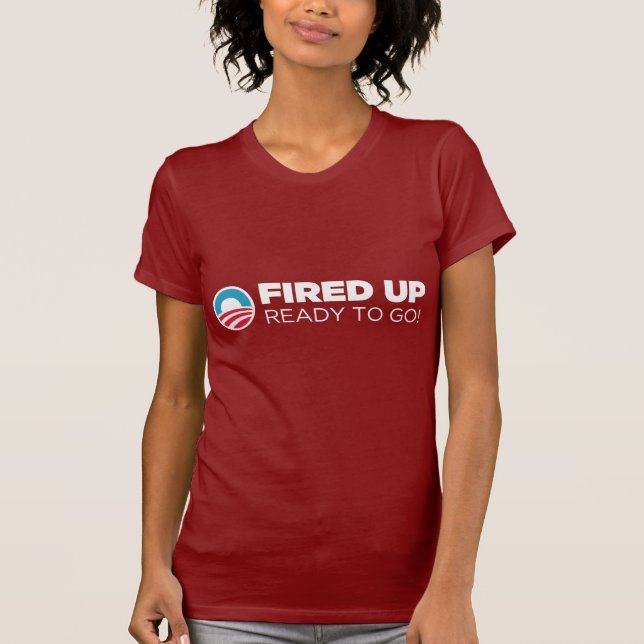 Barack Obama feuerte oben bereites ab zu gehen T-Shirt (Vorderseite)