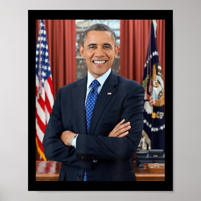 Barack Obama Foto 44. Präsident Potus Patriotic Poster (Vorne)