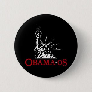 Barack Obama Freiheitsstatue 2008 Knopf Button