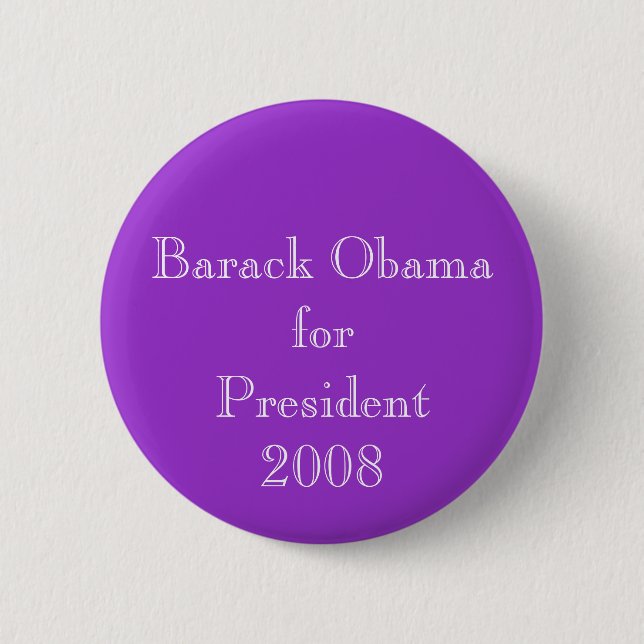 Barack Obama für Präsident 2008 Button (Vorderseite)