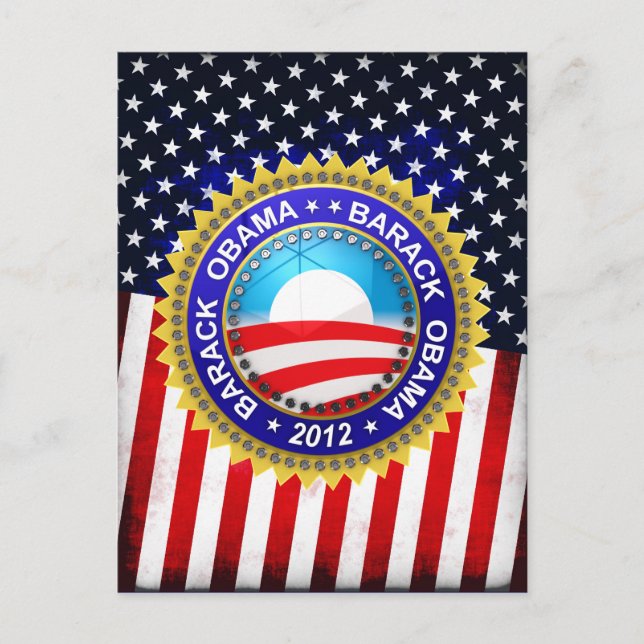 Barack Obama für Präsident 2012 Postkarte (Vorderseite)