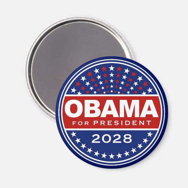 Barack Obama für Präsident 2028 Magnet (Vorderseite/Rückseite)