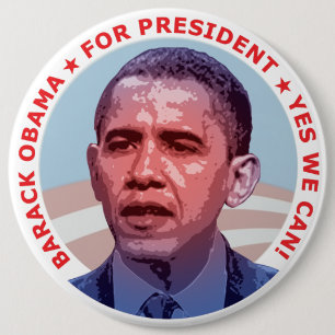 Barack Obama für Präsidenten Button