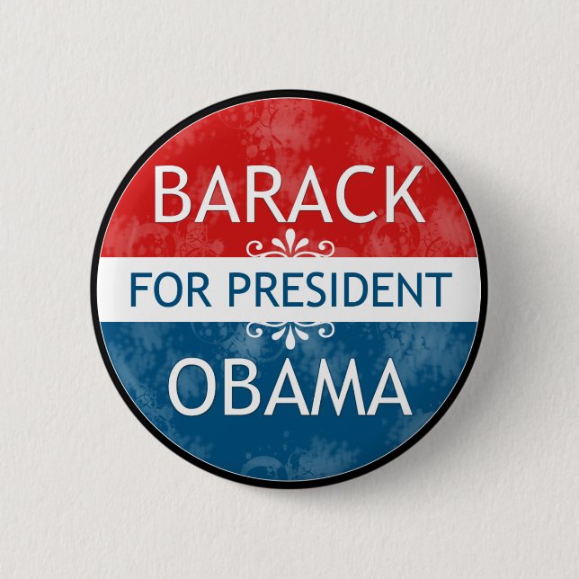 Barack Obama für Präsidenten-Button Button (Vorderseite)
