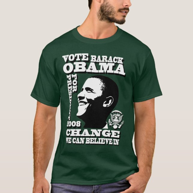 Barack Obama für Präsidenten T-Shirt (Vorderseite)