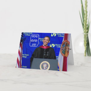 Barack Obama - Graduation Greeting Card-M Karte