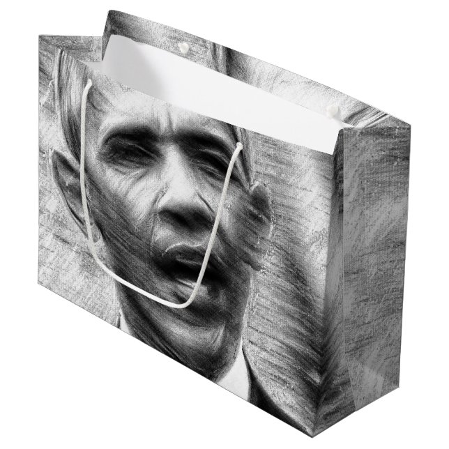 Barack Obama Große Geschenktüte (Vorderseite Schrägansicht)