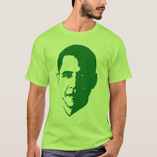 Barack Obama grüner T - Shirt (Vorderseite)