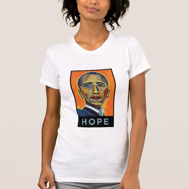 Barack Obama - Hoffnung - besonders angefertigt T-Shirt (Vorderseite)