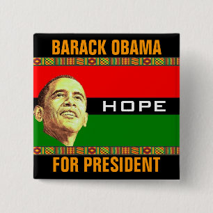 Barack Obama Hoffnung Button