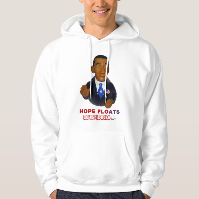 Barack Obama Hoffnung schwimmt Gummiente Hoodie (Vorderseite)