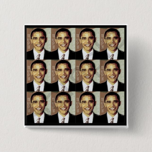 BARACK OBAMA HOFFNUNGS-BUTTON BUTTON (Vorderseite)