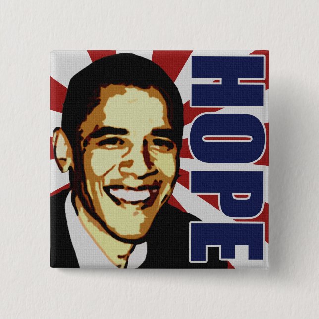 Barack Obama Hoffnungs-Knopf Button (Vorderseite)