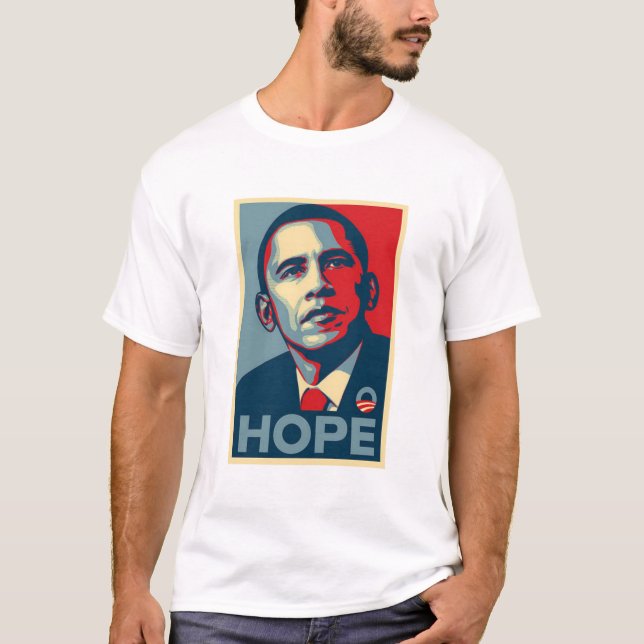Barack Obama Hoffnungs-Plakat T-Shirt (Vorderseite)