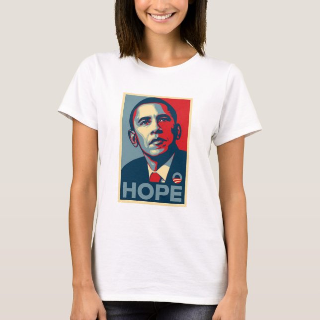 Barack Obama Hoffnungs-Plakat T-Shirt (Vorderseite)