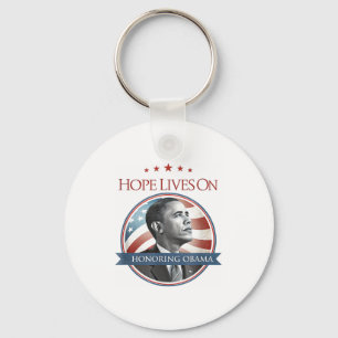 Barack-Obama-Hommage-Kunst Hoffnung-lebt-weiter-T- Schlüsselanhänger