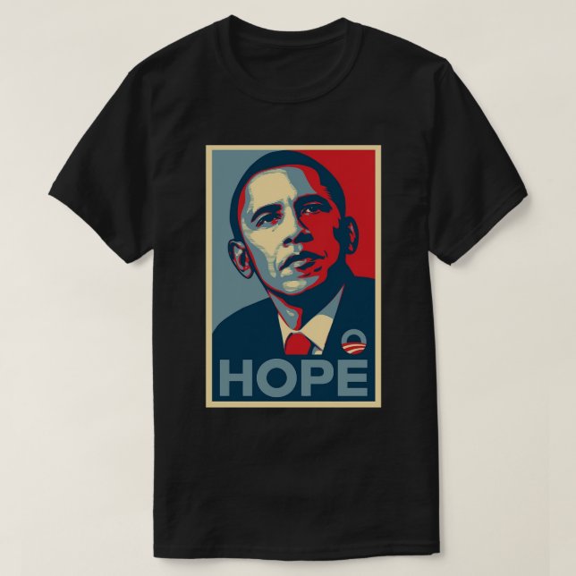 Barack Obama Hope Poster T-Shirt (Design vorne)