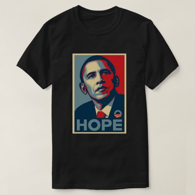 Barack Obama Hope Poster T-Shirt (Design vorne)