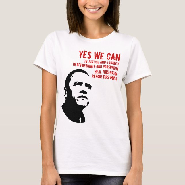 Barack Obama: JA KÖNNEN WIR… rd T-Shirt (Vorderseite)