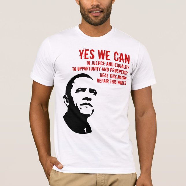 Barack Obama: JA KÖNNEN WIR…. T-Shirt (Vorderseite)