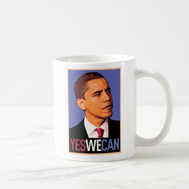 Barack Obama "ja können wir" Tasse (Rechts)