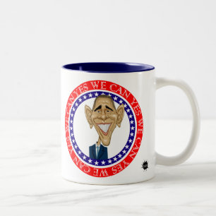 Barack Obama ja können wir Zweifarbige Tasse