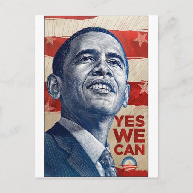 Barack Obama Ja, wir können Postkarte (Vorderseite)