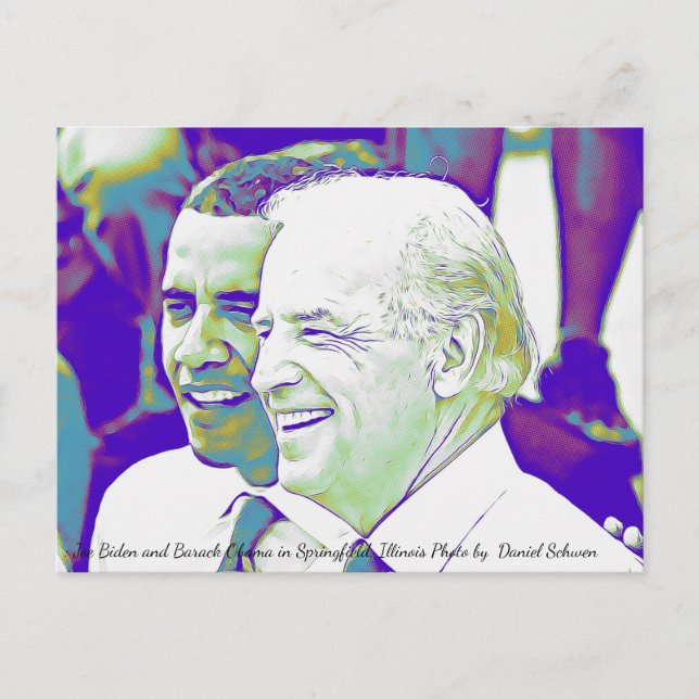 Barack Obama & Joe Biden Foto Postcard Postkarte (Vorderseite)