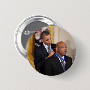 Barack Obama & John Lewis Button