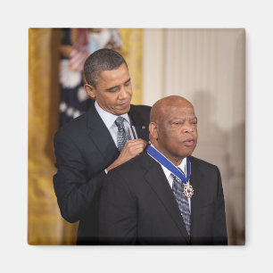 Barack Obama & John Lewis Magnet