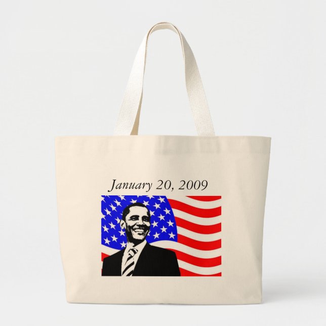 Barack Obama Jumbo Stoffbeutel (Vorne)