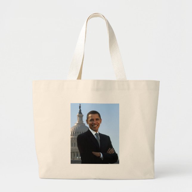 Barack Obama Jumbo Stoffbeutel (Vorne)