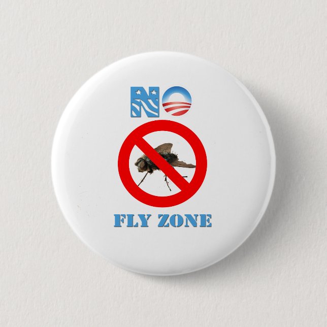 Barack Obama keine Fliegen-Zone Button (Vorderseite)