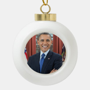 Barack Obama Keramik Kugel-Ornament