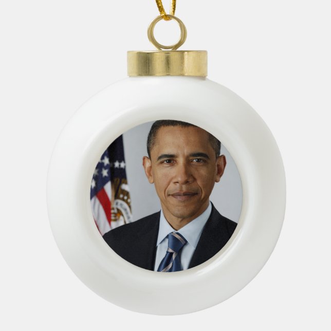 Barack Obama Keramik Kugel-Ornament (Vorderseite)