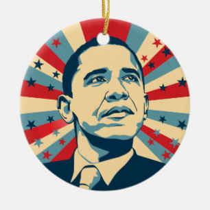 Barack Obama Keramik Ornament