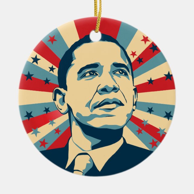 Barack Obama Keramik Ornament (Vorne)