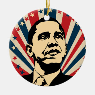 Barack Obama Keramikornament