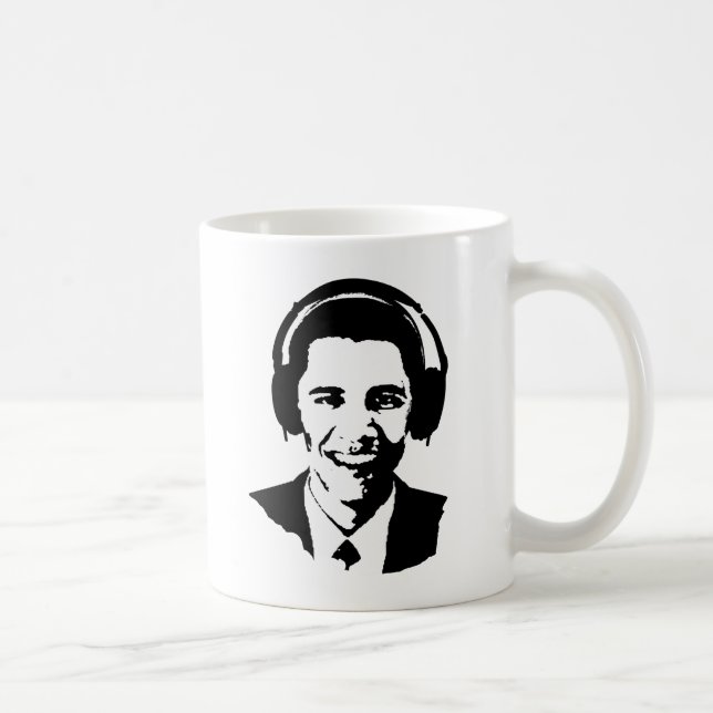 Barack Obama Kopfhörer Tasse (Rechts)