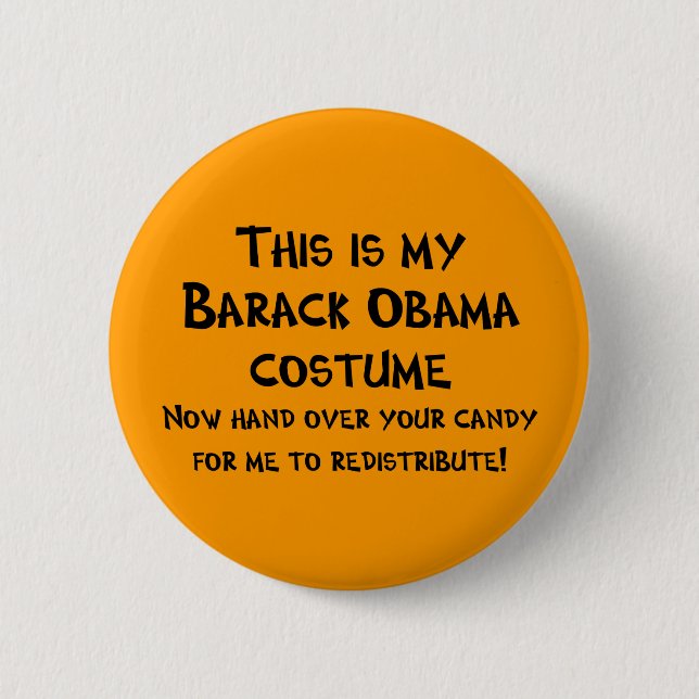 Barack Obama Kostüm Button (Vorderseite)