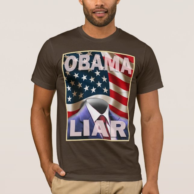 Barack Obama - leere Reihe von Lügen T-Shirt (Vorderseite)