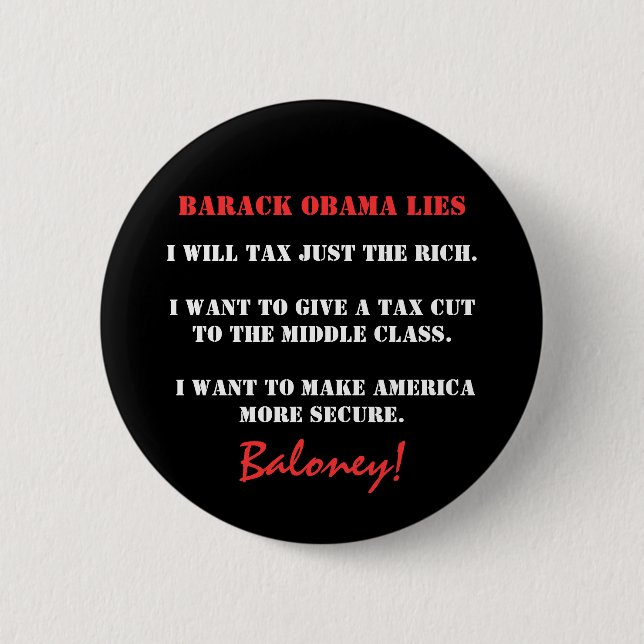 Barack Obama liegt, ich besteuert gerade die Button (Vorderseite)