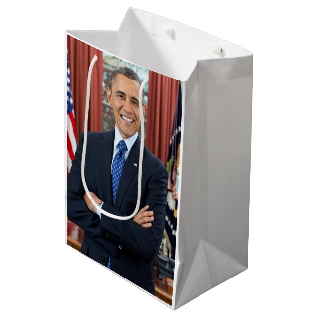 Barack Obama Mittlere Geschenktüte (Vorderseite Schrägansicht)