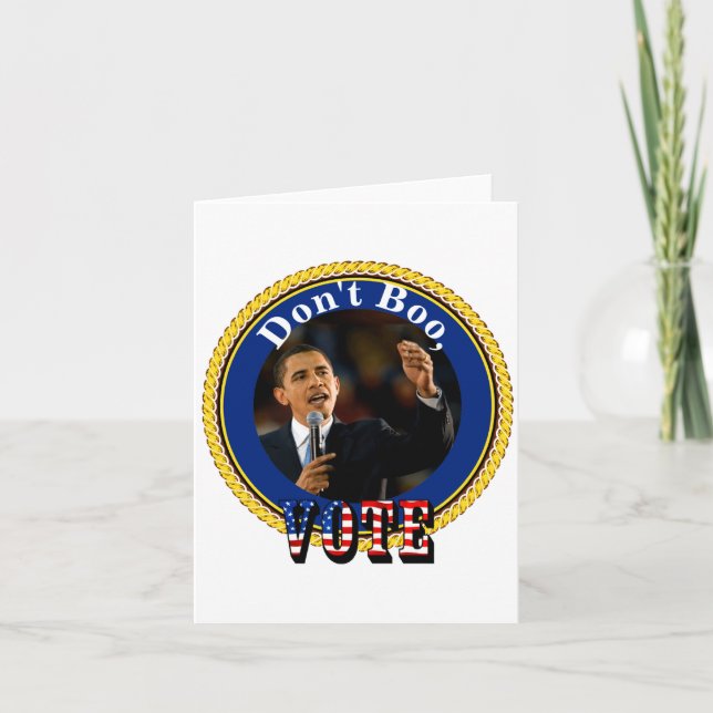 Barack Obama Nicht auspfeifen Wählen Karte (Vorderseite)