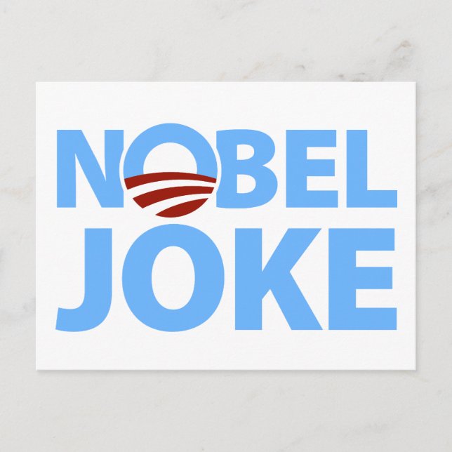 Barack Obama: Nobel Joke Postkarte (Vorderseite)