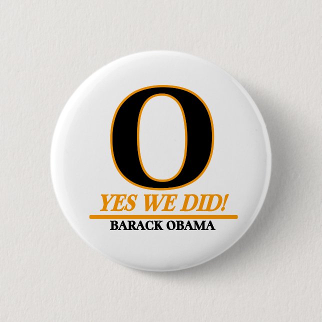 Barack Obama - O ja taten wir! Button (Vorderseite)